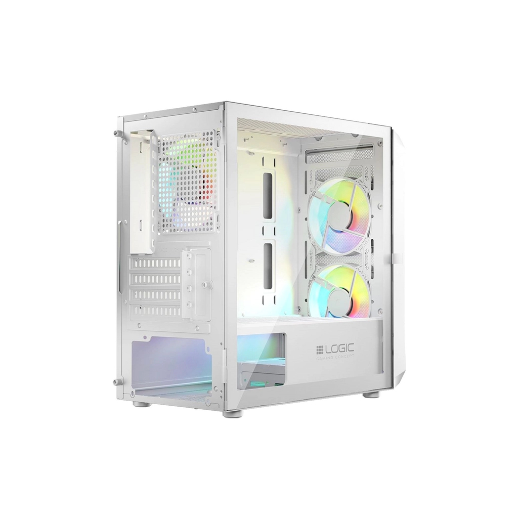 Корпус Logic concept PORTOS MESH+GLASS ARGB fans 3x120mm WHITE (AM-PORTOS-20-0000000-0002) - зображення 12