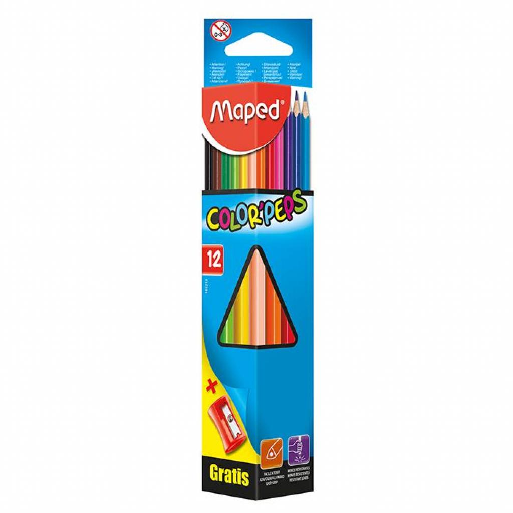 Олівці кольорові Maped Color Peps Classic 12 кольорів + точилка (MP.183213) - зображення 1