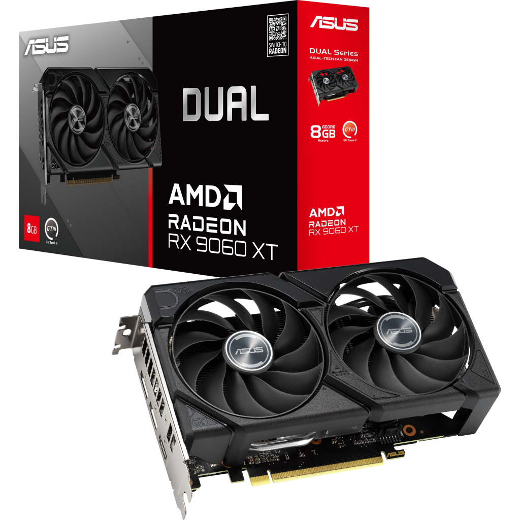 Відеокарта ASUS Radeon RX 9060 XT 8Gb DUAL (DUAL-RX9060XT-8G) - зображення 8