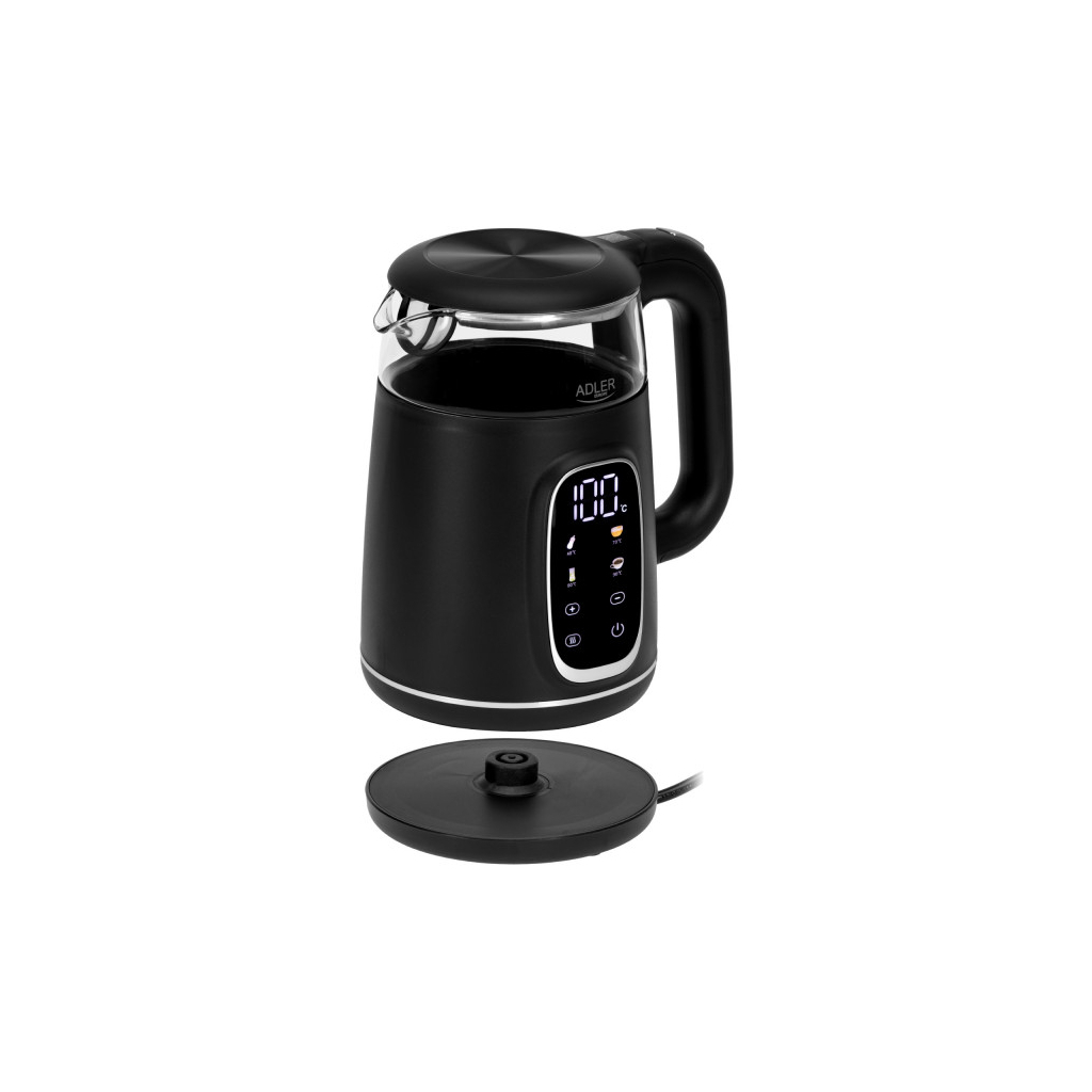 Електрочайник Adler AD 1305 black silver - зображення 5