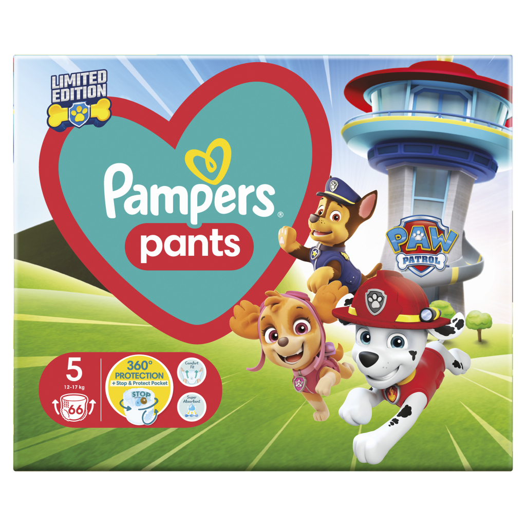 Підгузки Pampers Junior Розмір 5 (12-17кг) Paw Patrol 66 шт (8006540863619) - зображення 2