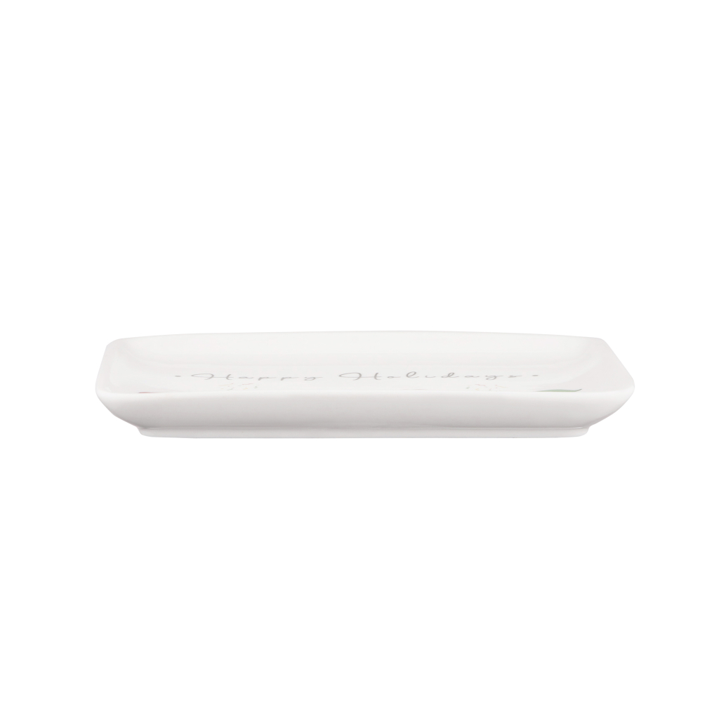 Блюдо Ardesto Christmas Gnomes, 20х15см, порцеляна, прямокутна (AR3063) - зображення 4