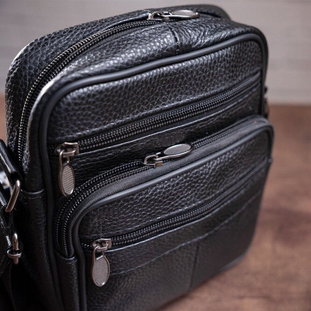 Сумка Vintage Месенджер Чорна (14992) - зображення 7