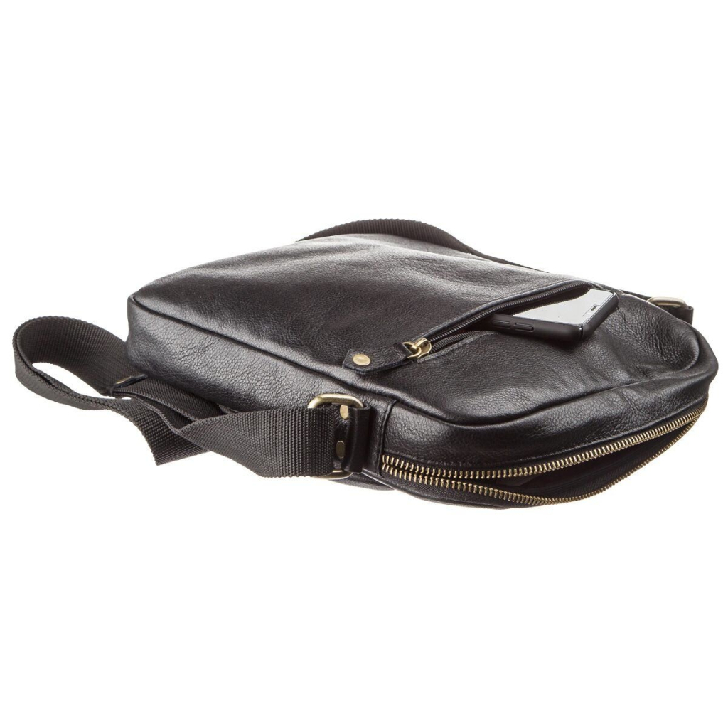 Сумка Shvigel Чоловіча шкіряна Чорна (19111) - зображення 7