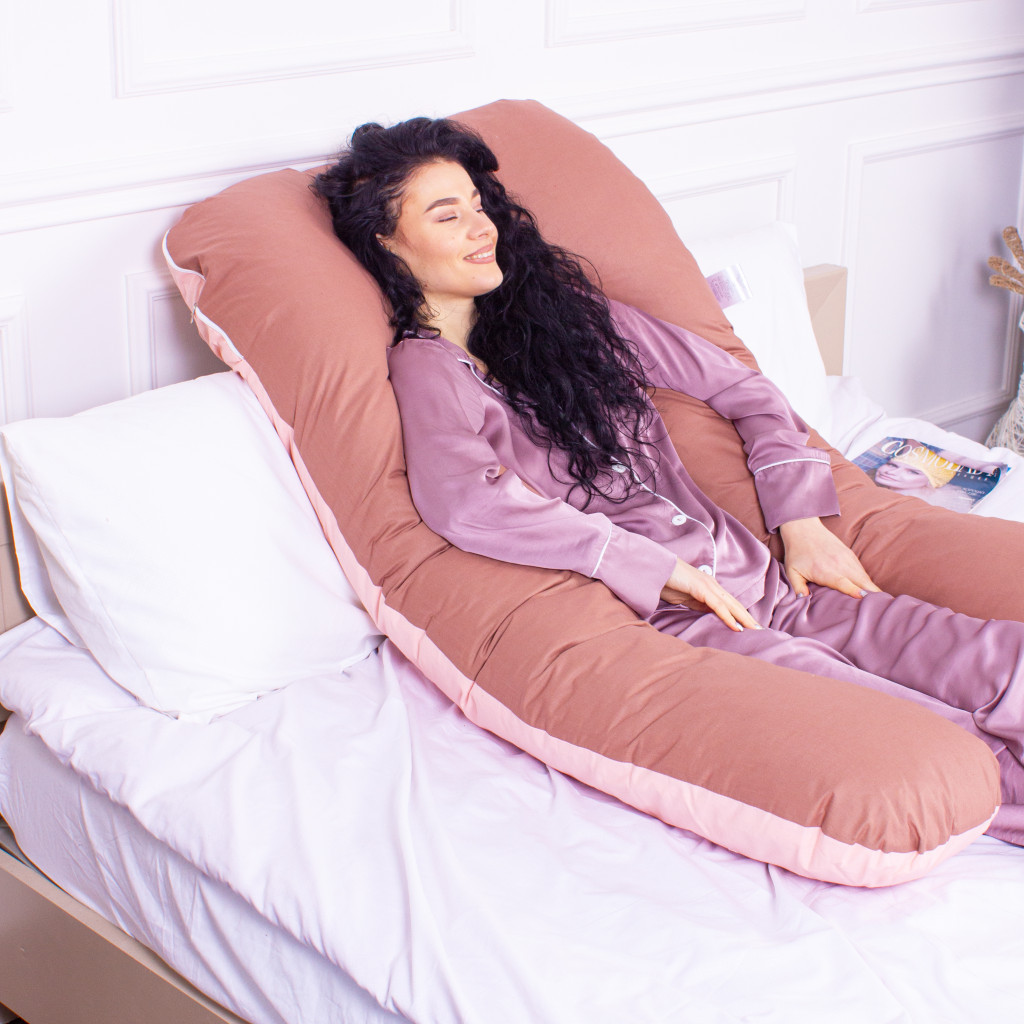 Подушка MirSon для вагітних та відпочинку Naturale Line №8002 U-подібна Riccarda (2200006178125) - изображение 6