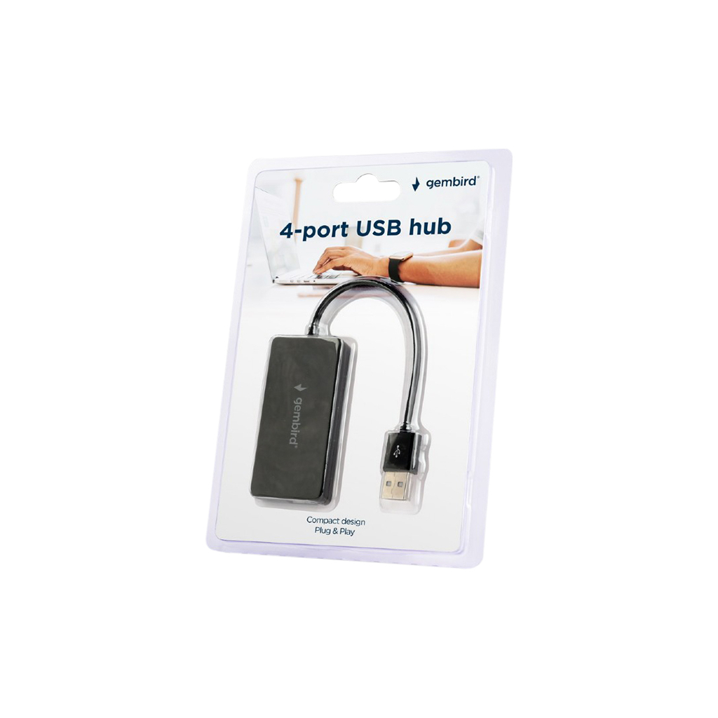 Концентратор Gembird USB 2.0 х 4 (UHB-U2P4-04) - зображення 2