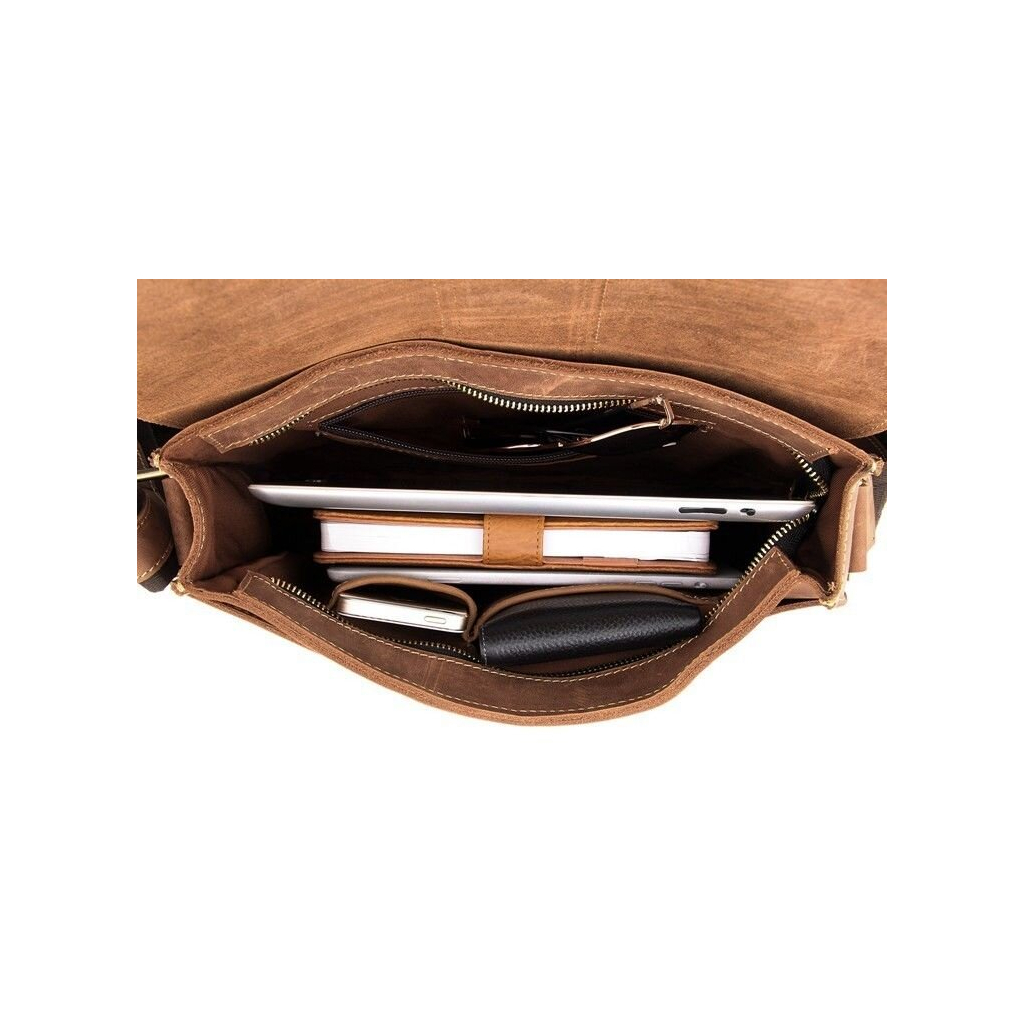 Сумка Vintage У вінтажному стилі Коричнева (14231) - зображення 10