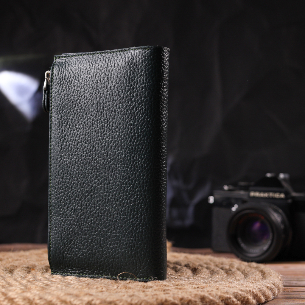 Гаманець Canpellini З натуральної шкіри Зелений (21643) - зображення 10