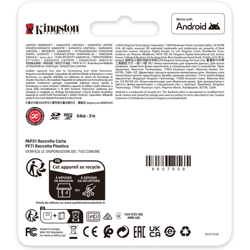 Карта пам'яті Kingston 64GB microSDXC сlass 10 UHS-I U3 V30 A2 Canvas Go Plus G4 (SDCG4/64GBSP) - зображення 4