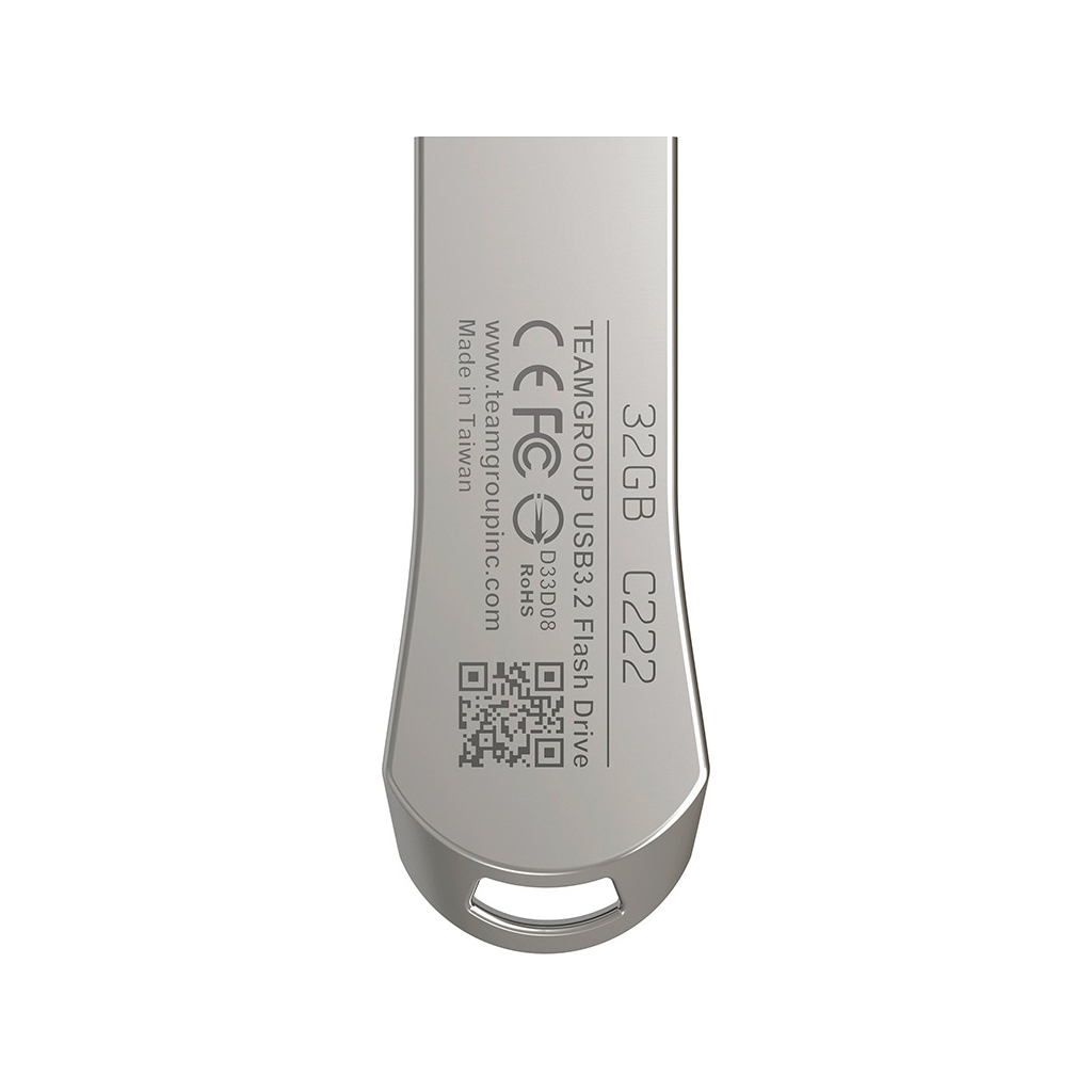 USB флеш накопичувач Team 32GB C222 Silver USB 3.2 (TC222332GS01) - зображення 5