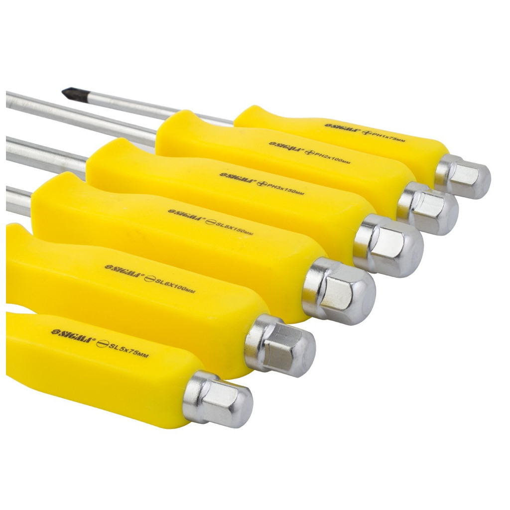 Набір викруток Sigma ударних під ключ 6шт CrV (4001141) - зображення 2