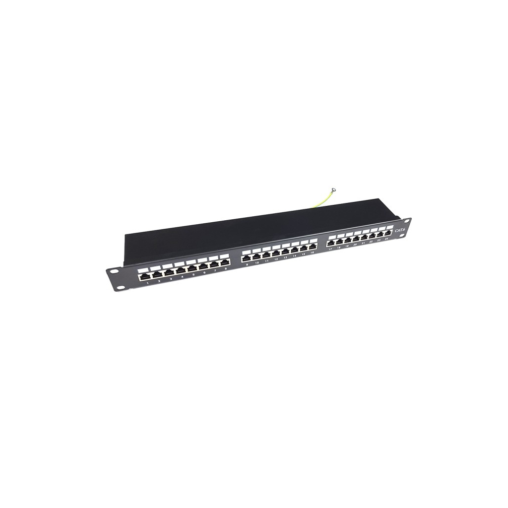 Патч-панель 19" 24xRJ45 STP cat.6, 1U Eserver (WT-2084-CAT 6) - зображення 1