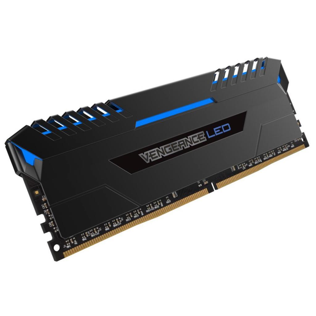 Модуль пам'яті для комп'ютера DDR4 16GB (2x8GB) 3000 MHz Vengeance Led Blue Corsair (CMU16GX4M2D3000C16B) - зображення 2