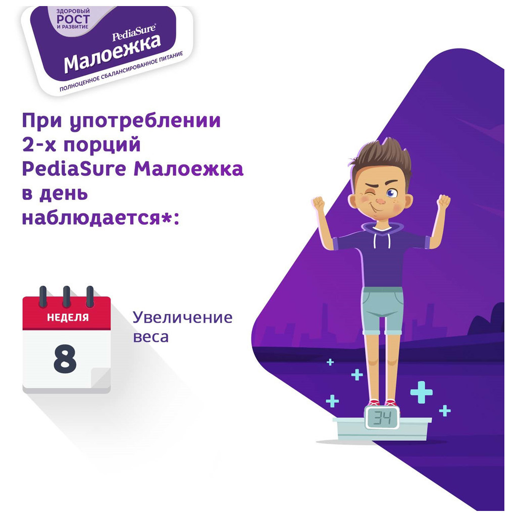 Дитяча суміш PediaSure Малоїжка зі смаком полуниці 850 г (8710428017512) - зображення 5