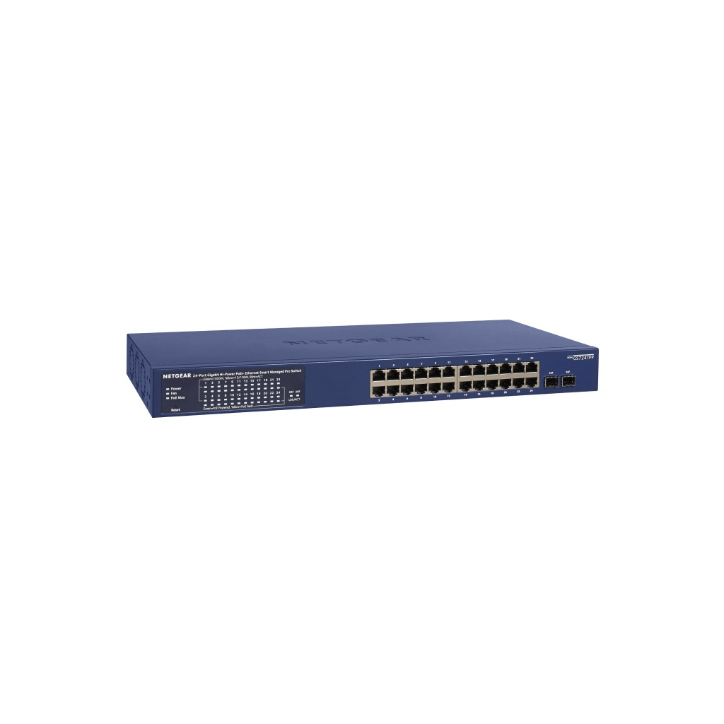 Комутатор мережевий Netgear GS724TPP 24x1GE PoE+(380W), 2xSFP, керований (GS724TPP-100EUS) - зображення 2