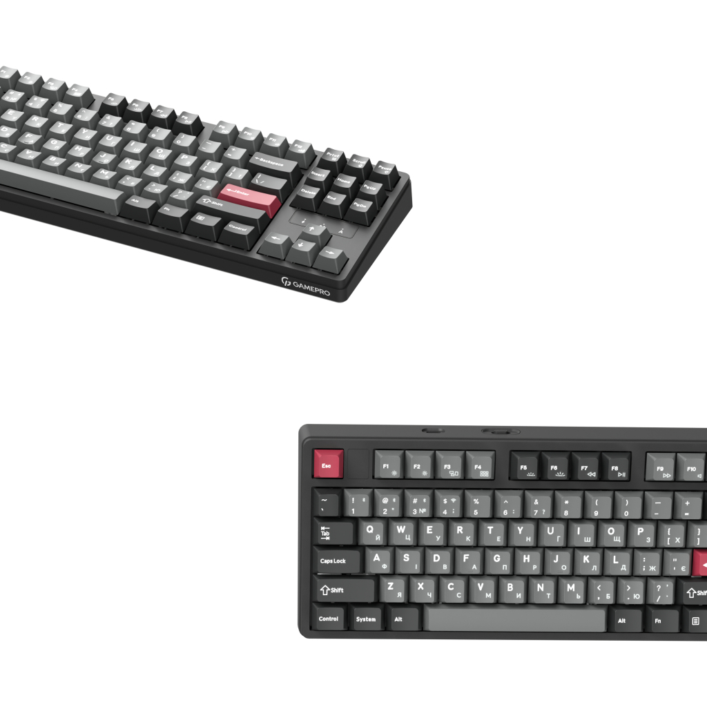 Клавіатура GamePro Asgard Ragnar Wireless/Bluetooth/USB UA Black (MK285BK) - зображення 4