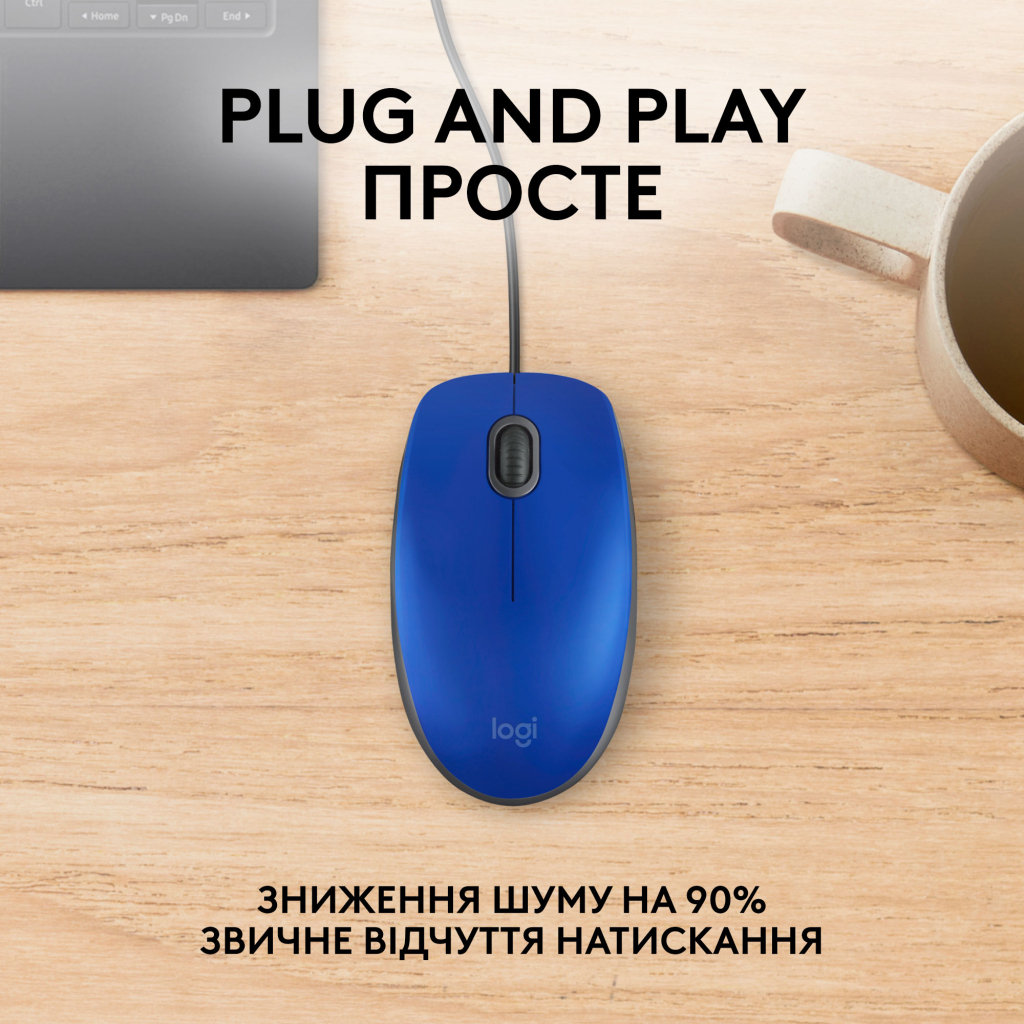 Мишка Logitech M110 Silent USB Blue (910-006758) - зображення 3