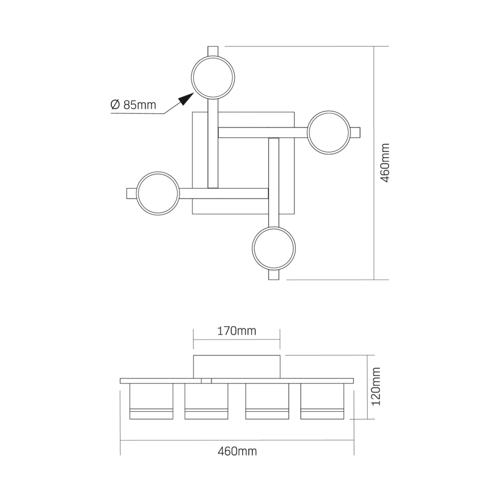 Світильник Videx під лампу 4xGX53 (VL-SPF31-4B) - зображення 2