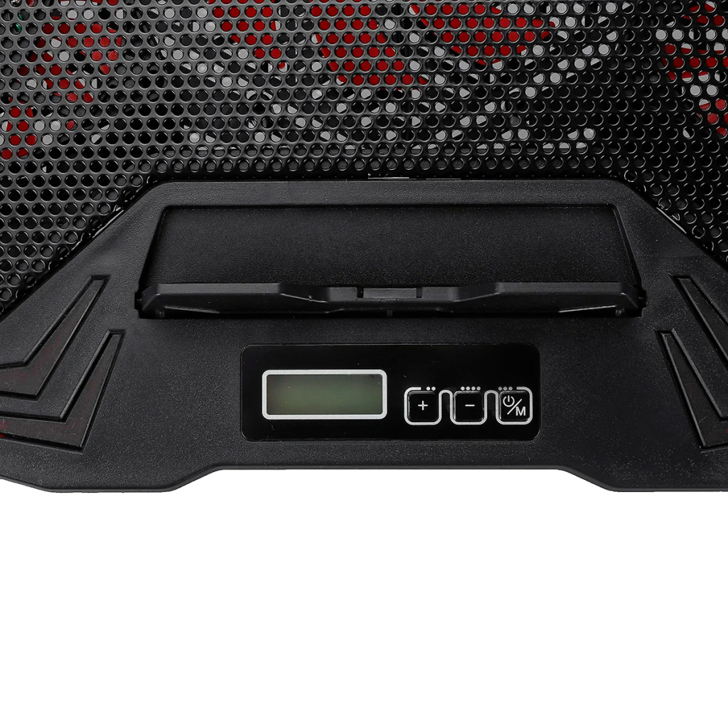 Підставка до ноутбука IceCoorel 10-15", 1*125mm 1400 RPM + 4*70mm 2500 RPM, 2*USB, 365x297x30mm, Red (K5Red) - зображення 5