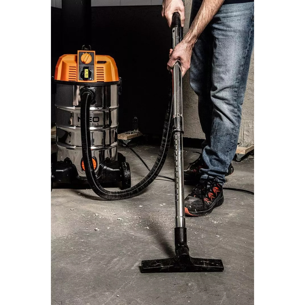 Пилосос будівельний Neo Tools 1600Вт, 18 кПа, 35л, HEPA, колеса, 7.5кг (04-739) - изображение 10