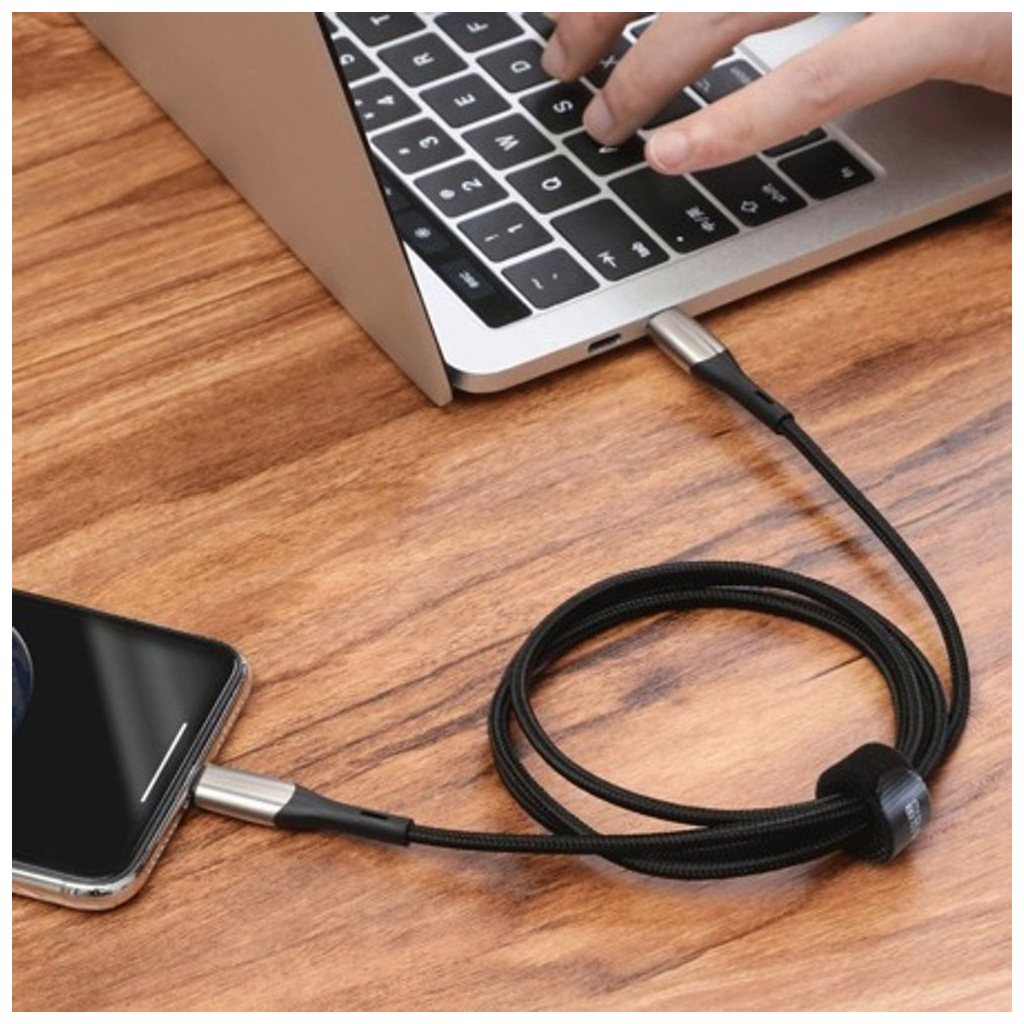 Дата кабель USB-C to Lightning 1.0m 18W black Baseus (CATLSP-01) - зображення 7