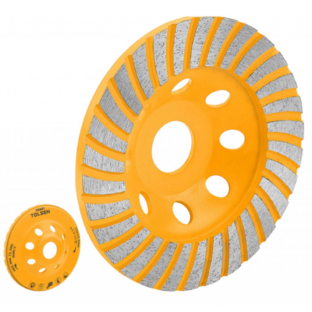 Чашка шліфувальна Tolsen алмазна 125x22.2мм Турбо (76682) - зображення 1