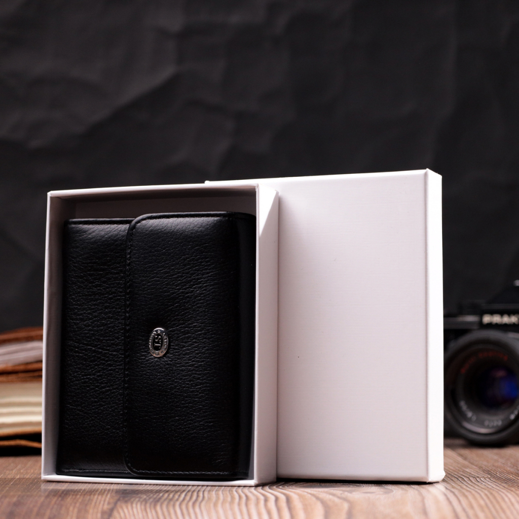 Гаманець ST Leather З натуральної шкіри Чорний (19481) - зображення 11