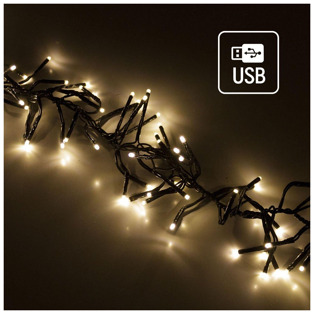 Гірлянда ColorWay Мішура LED 320 10 м 8 функцій теплий колір USB (CW-G-320L10U) - зображення 2