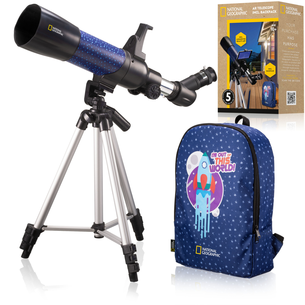Телескоп National Geographic Junior 70/400 AR з адаптером для смартфона + рюкзак (9101003) (930420) - зображення 2