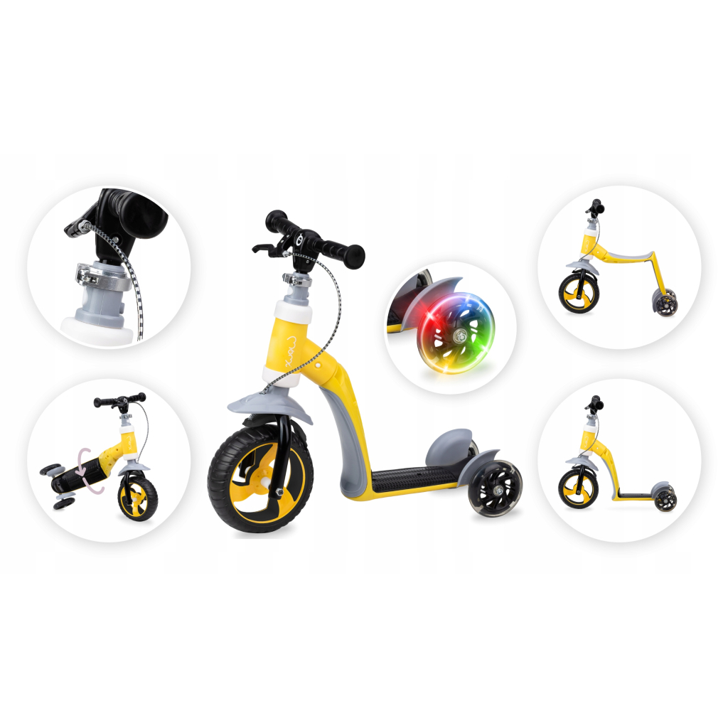 Самокат MoMi Elios 2 в 1 біговел yellow (ROBI00032) - зображення 2