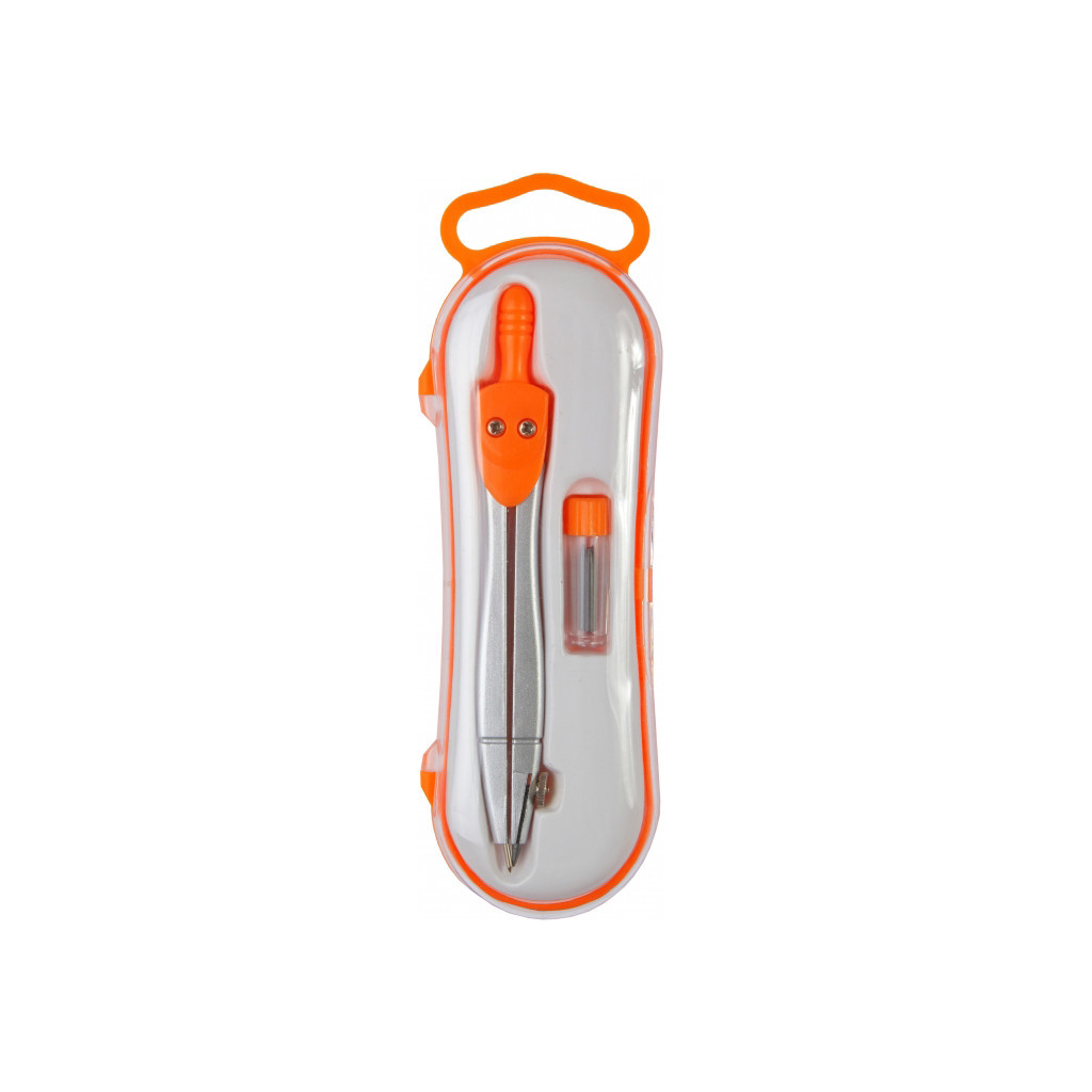 Циркуль Economix з запасними грифелями, помаранчевий (E81410) - зображення 1