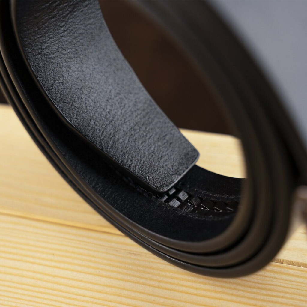 Ремінь Vintage Чоловічий зі смужками на пряжці Чорний (20334) - зображення 7