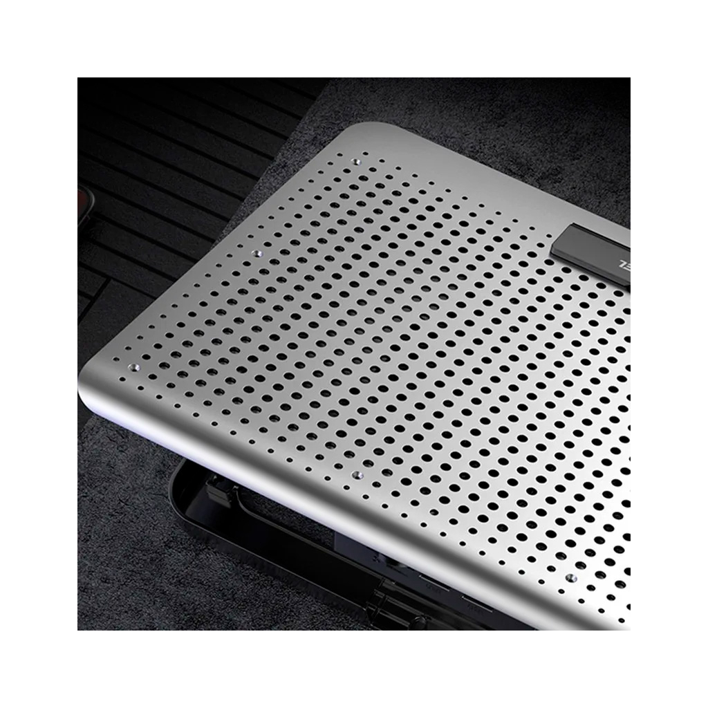 Підставка до ноутбука IceCoorel 10-15.6", 1*180mm 580 RPM, 2*USB, 350x225x26mm, Silver (A18) - зображення 5