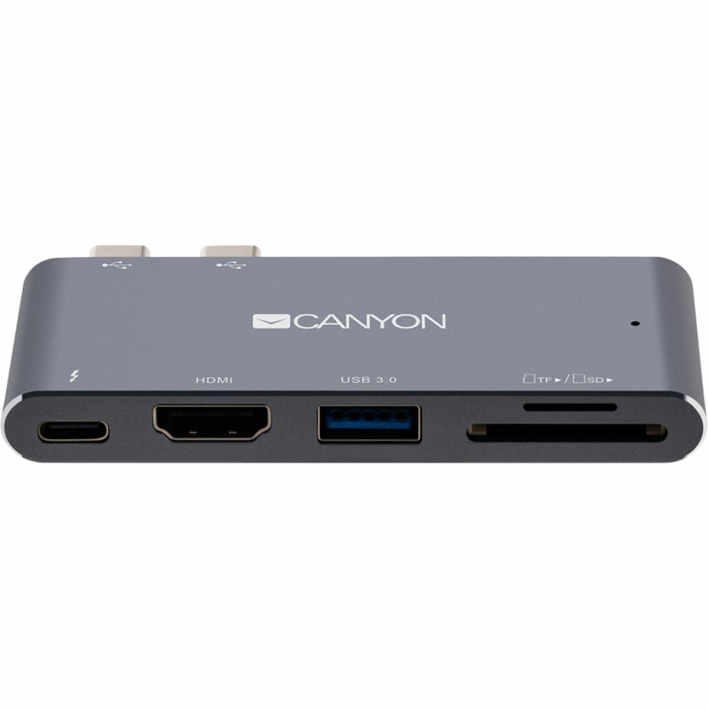 Порт-реплікатор Canyon Docking Station with 5 ports, Thunderbolt 3, Input 100-240V (CNS-TDS05DG) - зображення 2