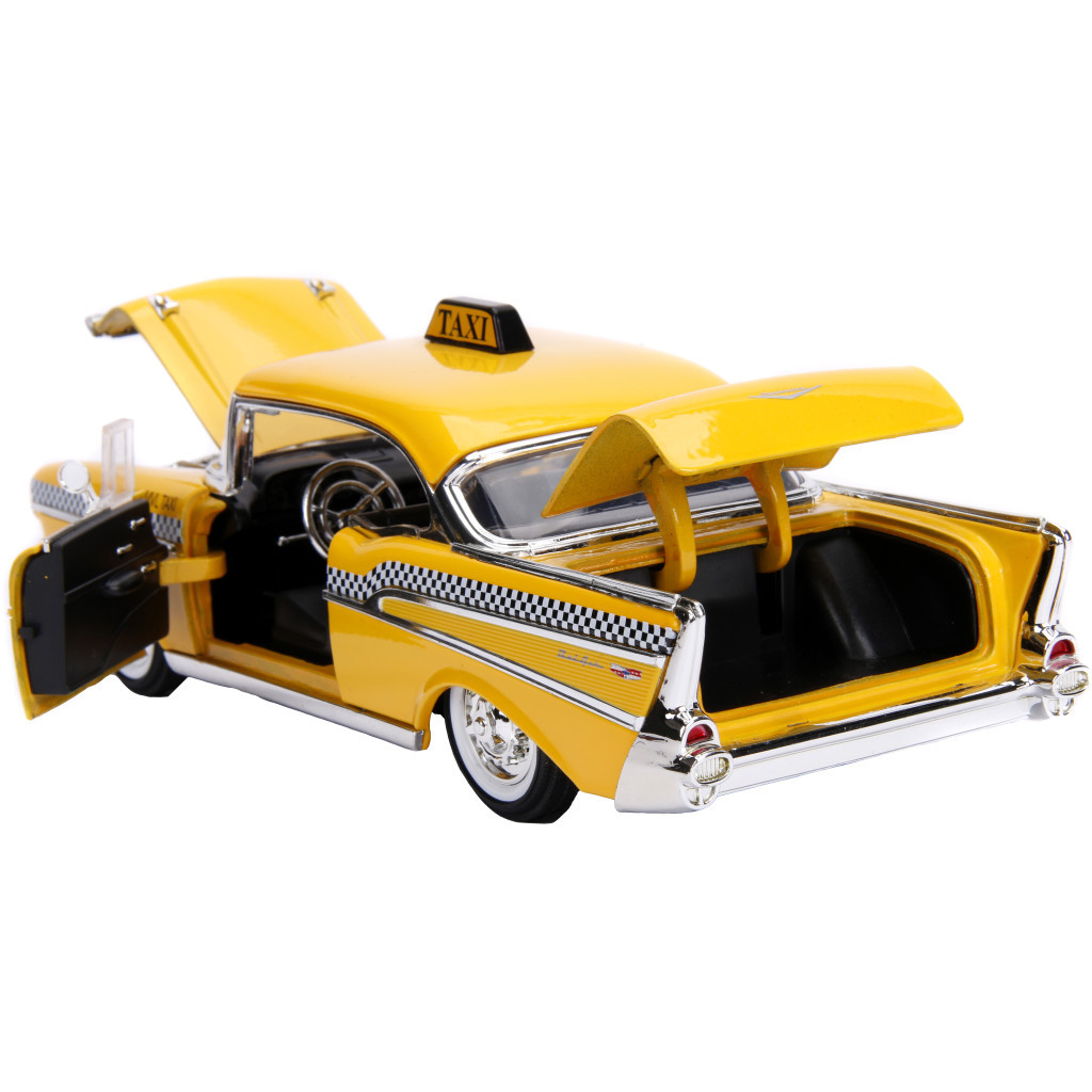 Машина Jada металева "Марвел. Жовте таксі" Чеві Бел Ейр (1957) з фігуркою Дедпула 1:24 (253225001) - зображення 12