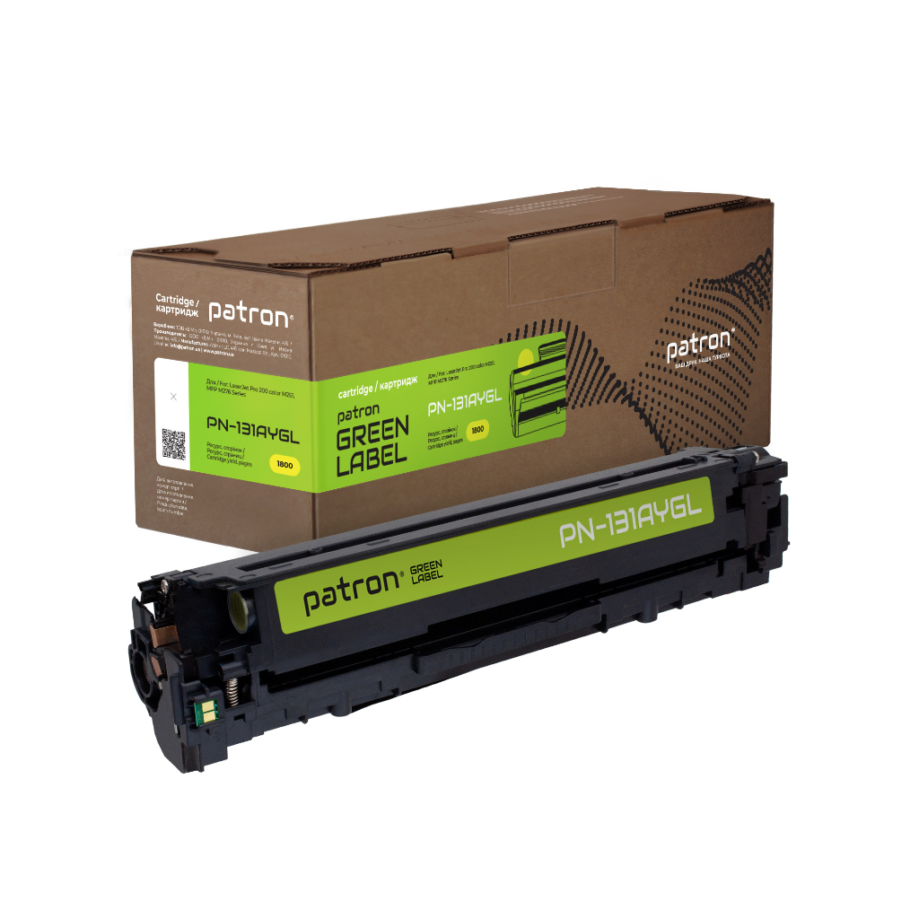 Картридж Patron HP 131A (CF212A) Green Label, yellow (PN-131AYGL) - изображение 1