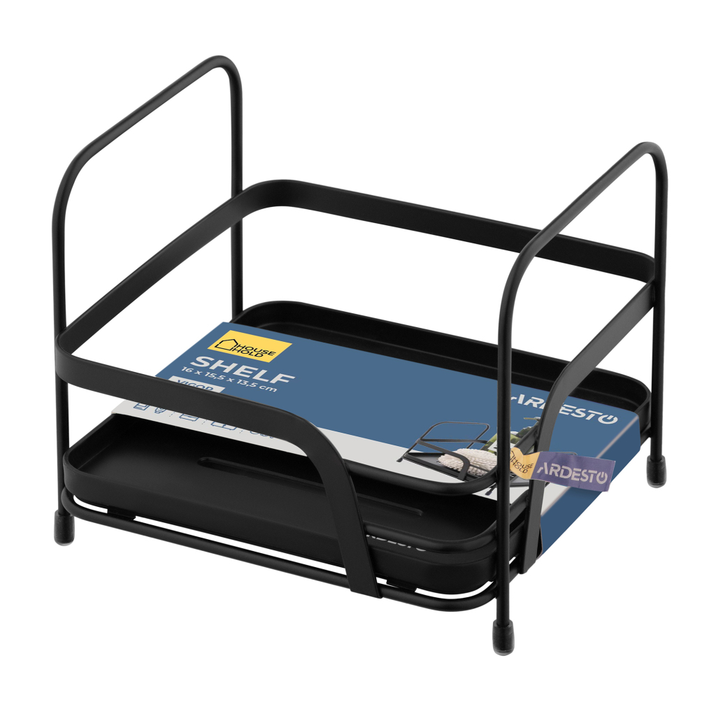 Полиця у ванну Ardesto Vigor 1-ярусна Чорна (ARHK4501PB) - изображение 3