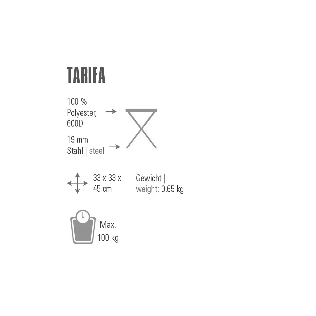 Стілець складаний High Peak Tarifa Dark Grey/Blue (929802) - зображення 2