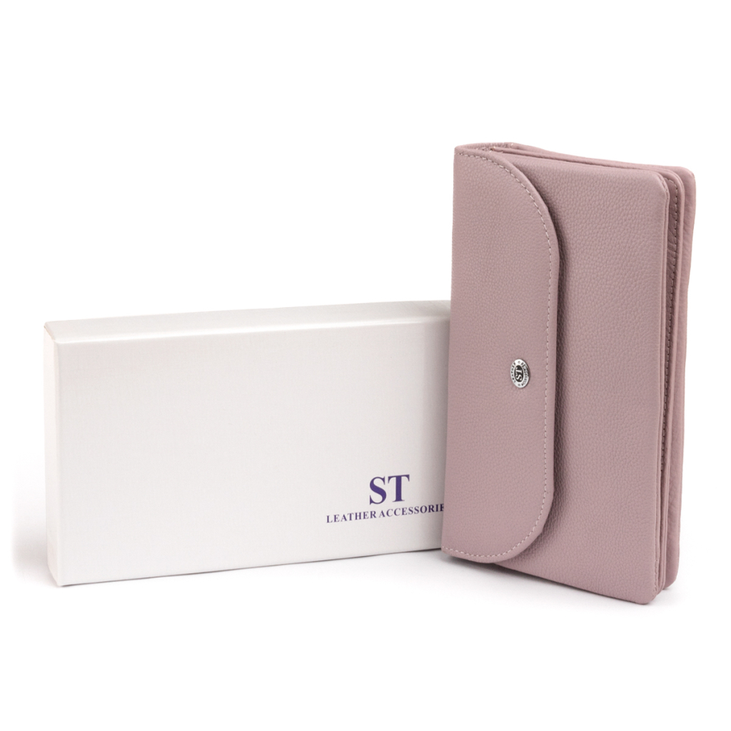 Гаманець ST Leather Зі шкіри Ліловий (19322) - зображення 8