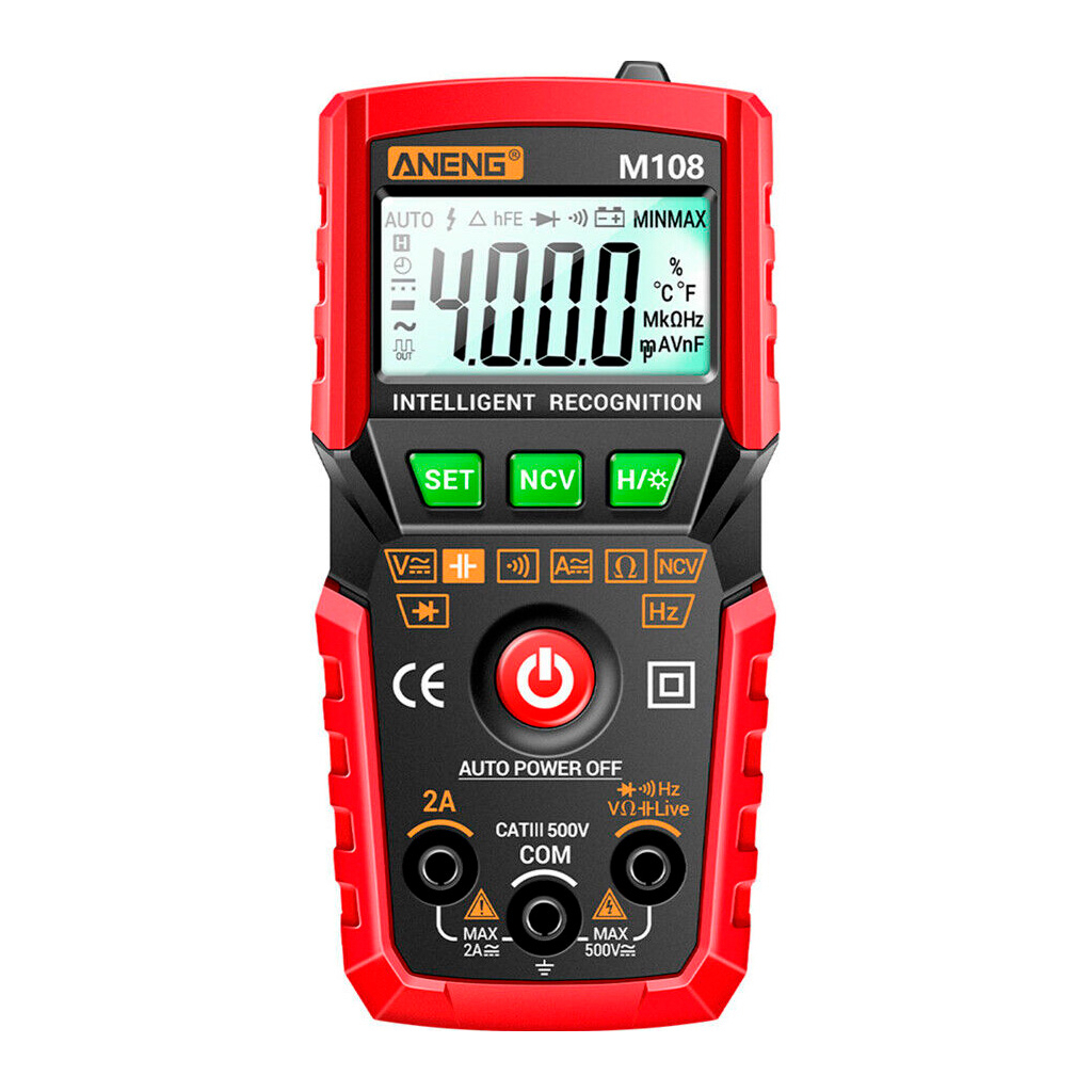 Цифровий мультиметр ANENG M108, V, A, R, C, T, F (M108) - зображення 1