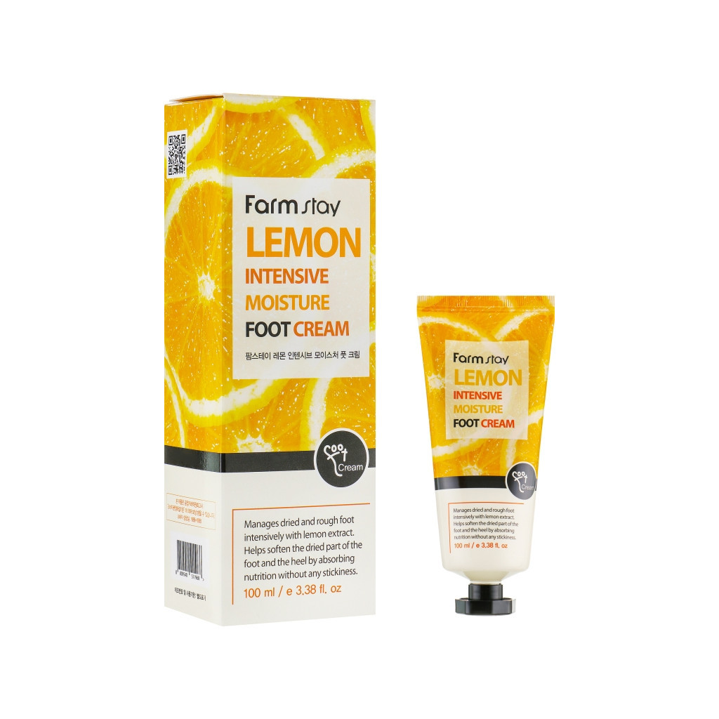 Крем для ніг FarmStay Lemon Intensive Moisture Foot Cream З екстрактом лимона 100 мл (8809338560109) - изображение 2