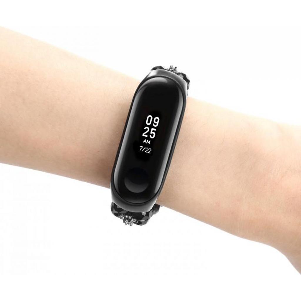 Ремінець до фітнес браслета XoKo Decorative для Xiaomi Mi Band 3/4 Black (XK-XM-NG-Black) - зображення 5
