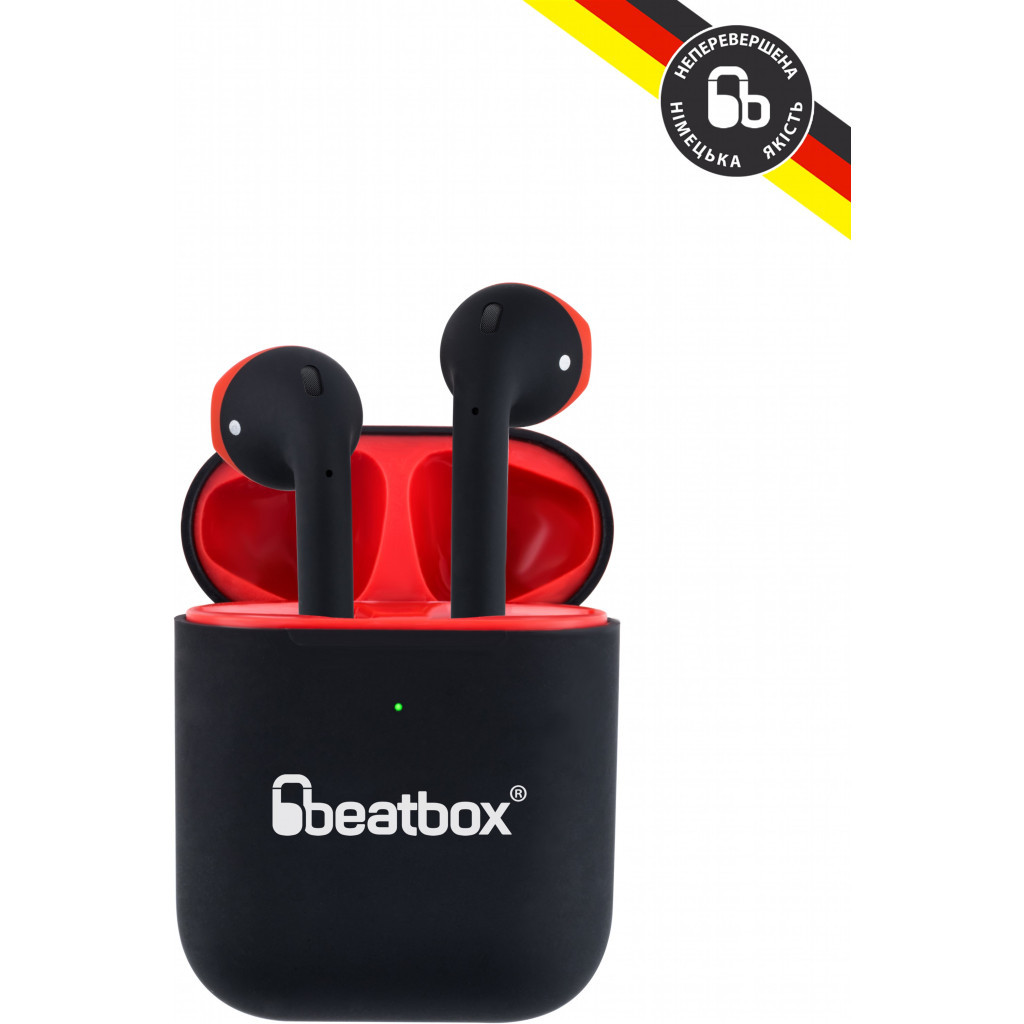 Навушники BeatBox PODS AIR 2 Wireless Сharging Black-Red (bbpair2wcbr) - зображення 5