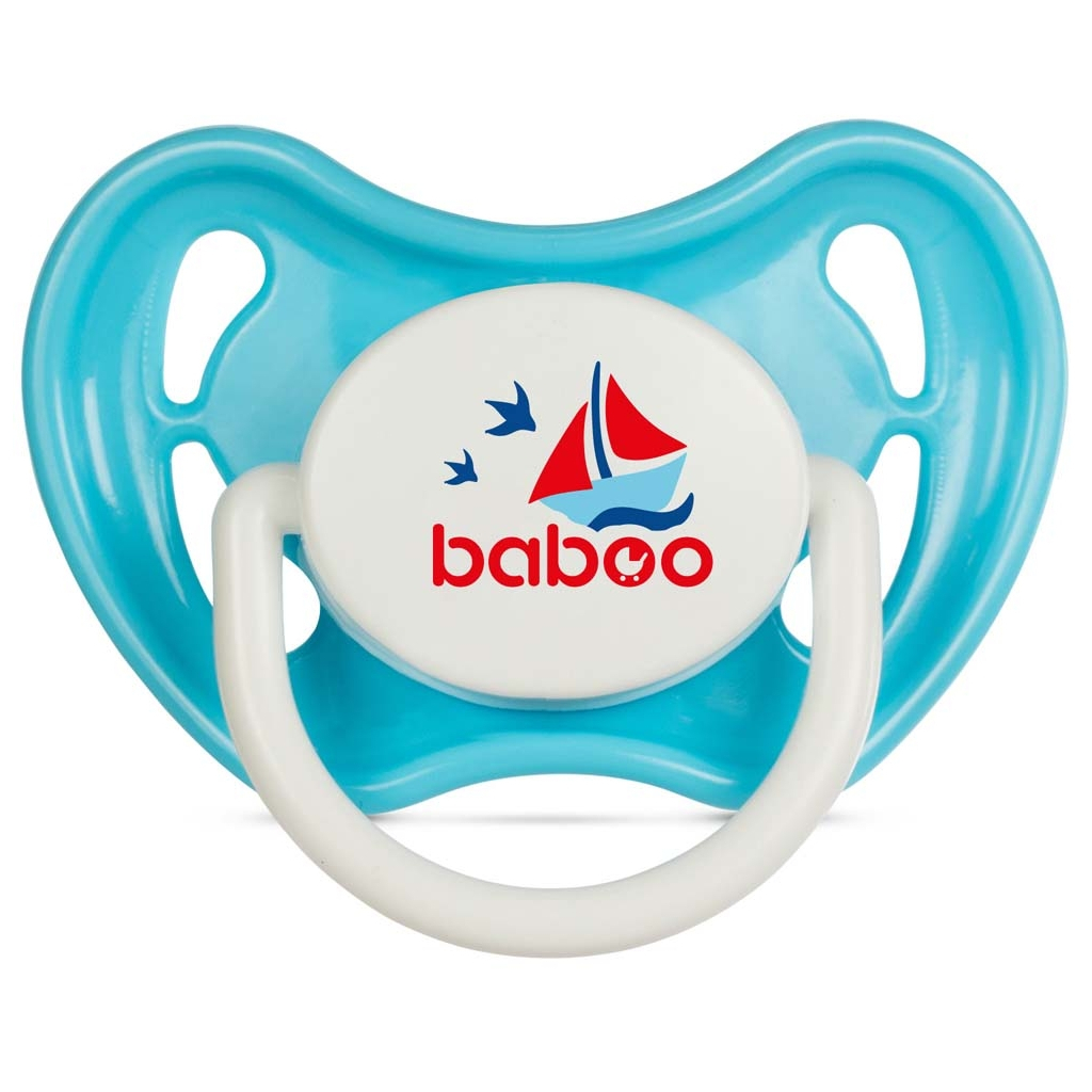 Пустушка Baboo Marine силіконова, 0+ міс (блакитна) (5-037) - изображение 1