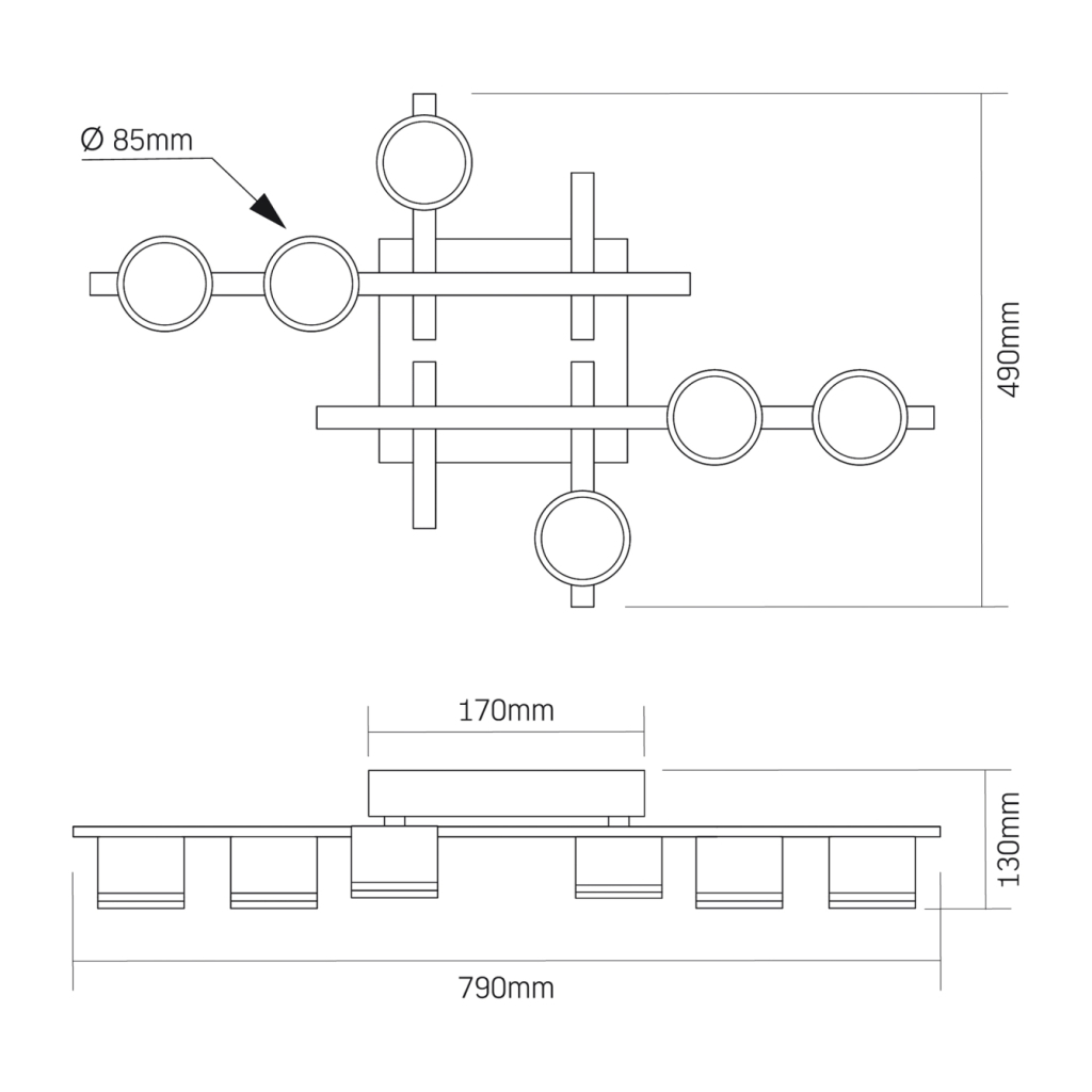 Світильник Videx під лампу 6xGX53 (VL-SPF31-6W) - зображення 3