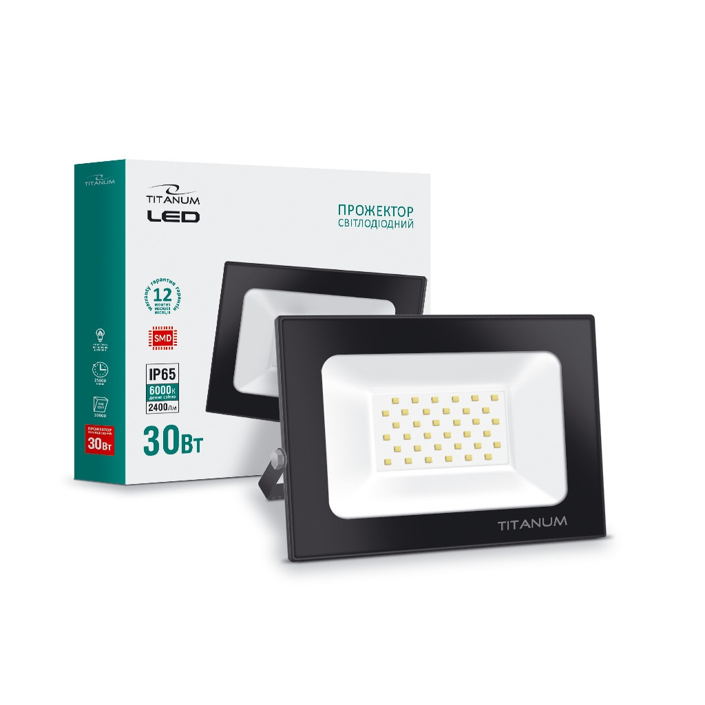 Прожектор TITANUM LED 30W 6000K TLF306 220V (TLF306) - изображение 2