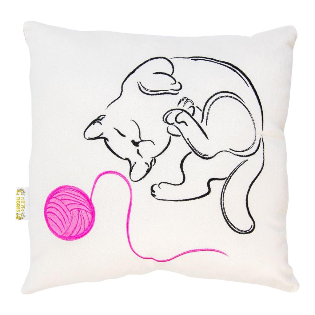 М'яка іграшка Tigres Подушка Котик з клубком (ПД-0199) - зображення 1