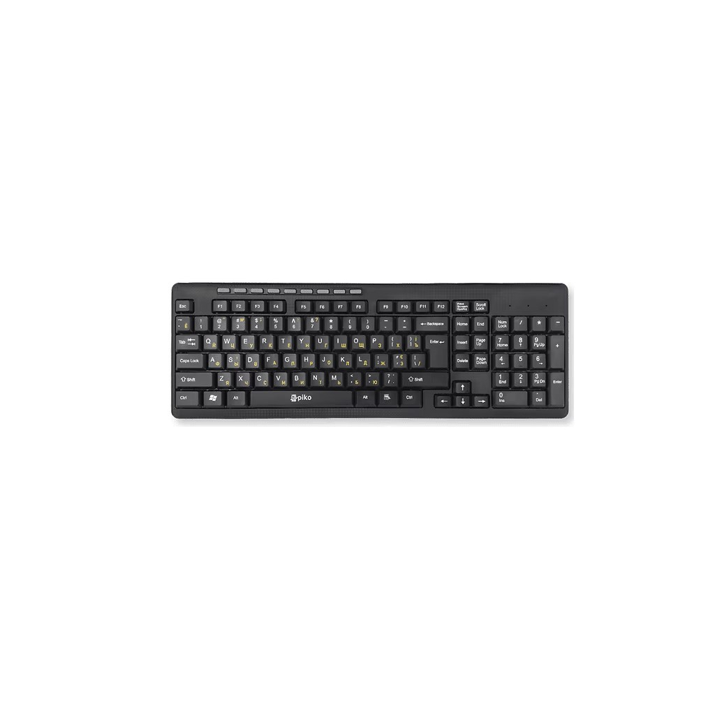 Клавіатура Piko KB-108X Wireless Black (1283126467073) - зображення 1