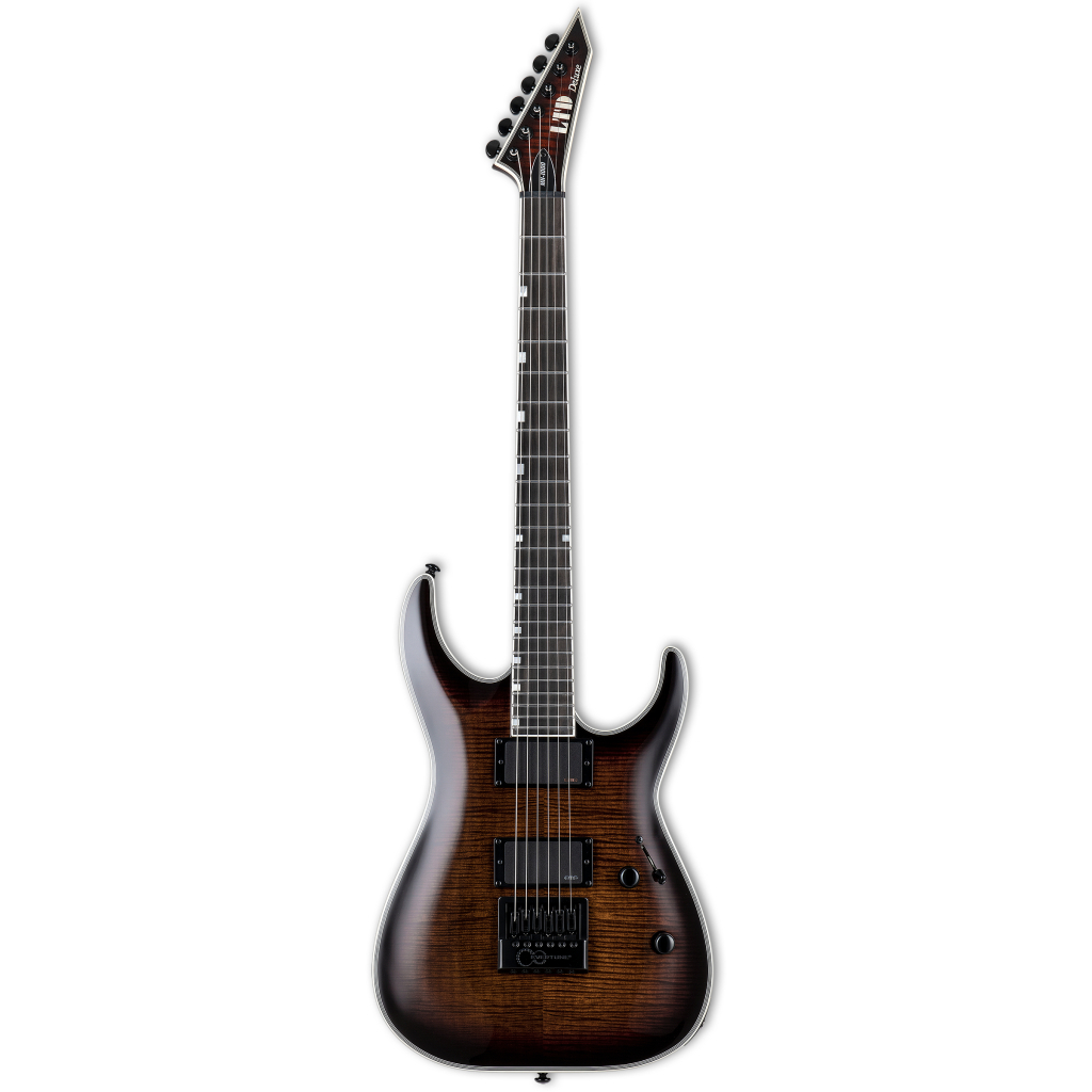 Електрогітара LTD MH-1000 EverTune Dark Brown Sunburst - зображення 1