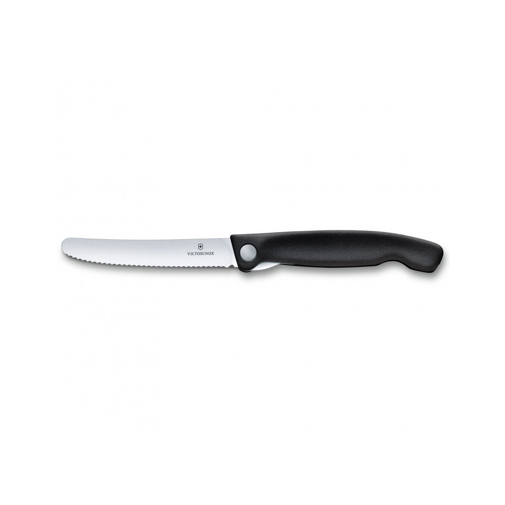 Кухонний ніж Victorinox SwissClassic Foldable Paring 11 см Serrated Black (6.7833.FB) - зображення 5